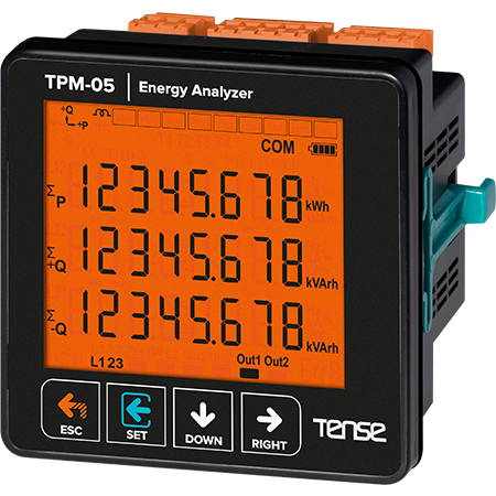 3-phase network parameter analyzer of current frequency voltage currents RS485