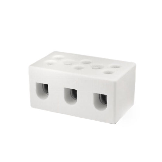ONKA 2,5-4mm2 / 3-rail Steatit / Keramisch / Porselein Stekker - PORCELAIN TERMINAL BLOCK, 1070003