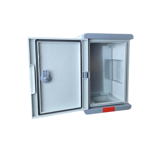 Coffret de distribution en plastique, porte grise, 600x800x260mm, IP67, PD608026