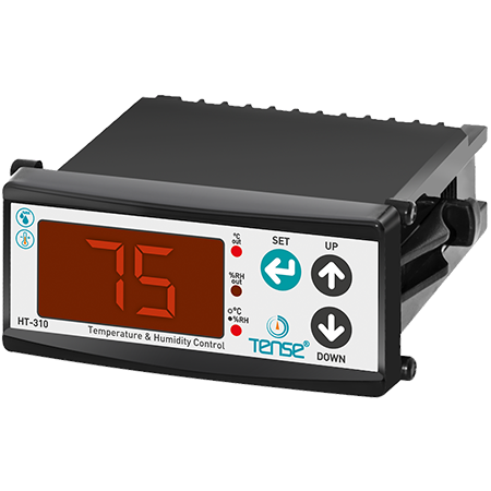 Digitaal temperatuur- en vochtigheidscontrolerelais voor paneelmontage, AAN - UIT