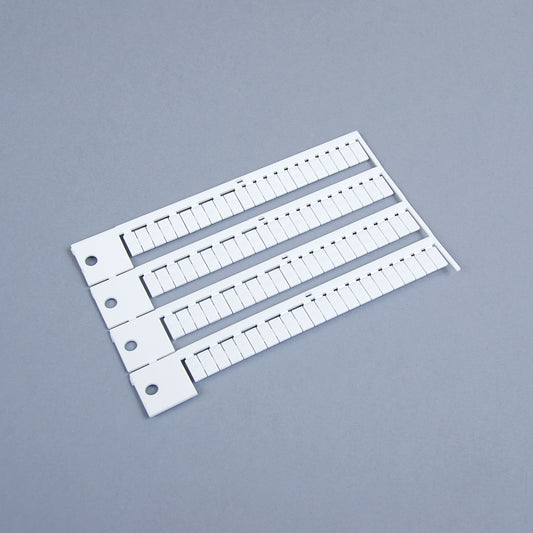 OD10-5P GECOMBINEERD AFTREKLABEL ZONDER OPDRUK (voor klemmenblokken van 1,5 mm²)