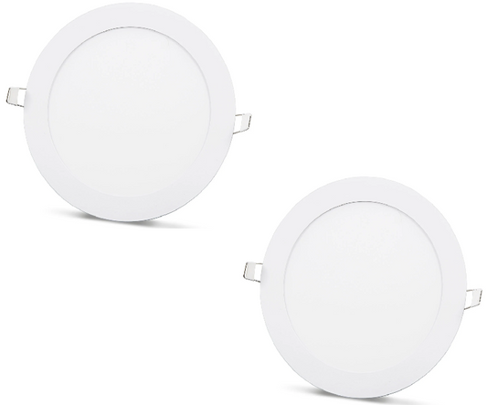 2 stuks SLIM LED paneel koud wit /6500K 15W / 1350Lm rond inbouw (voeding inbegrepen) 6500K YL10-1500