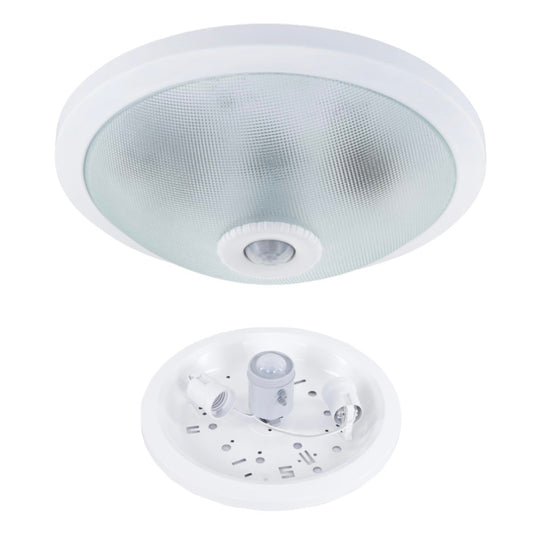 Plafoniera met PIR bewegingssensor / Armatuur met IR sensor (2xe27)