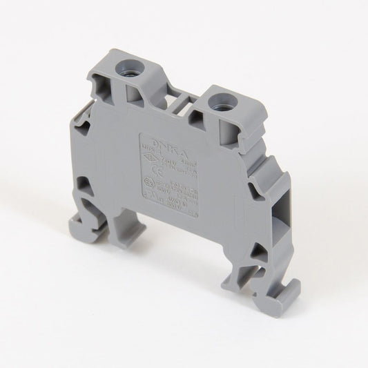 ONKA 4mm2 Schraubschienenklemmenblock DIN-Schienenklemme 2-draht grau, 1010022