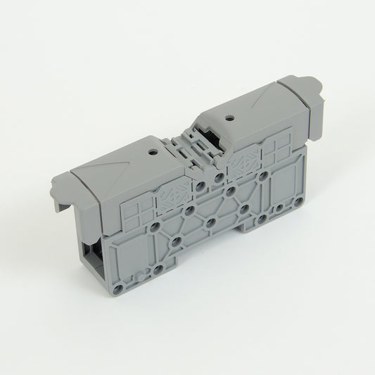 ONKA 50mm2 M8 Schroefrail klemmenblok DIN-rail met beschermkap, grijs, 1030031
