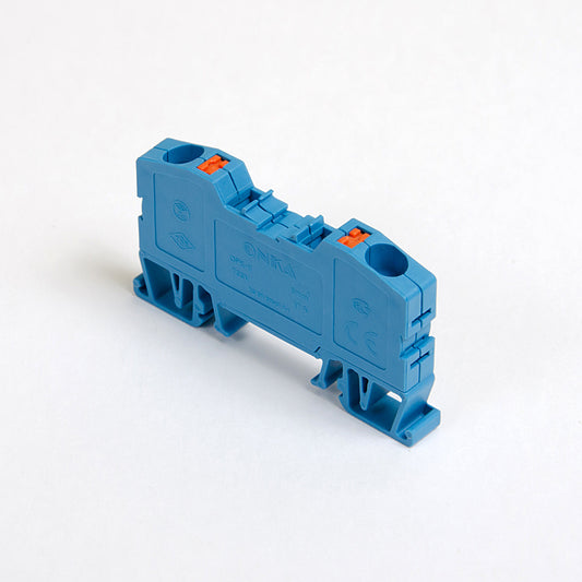 ONKA 6mm2 Federleistenverbinder Anschlussblock DIN-Schienenklemmen 2-draht blau, 1020037