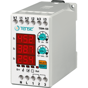 Digitaal overstroomrelais met LED-display 3×3 cijfers TRM-50