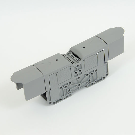 ONKA 150mm2 M12 Schroefrail klemmenblok DIN-rail met beschermkap, grijs, 1030088