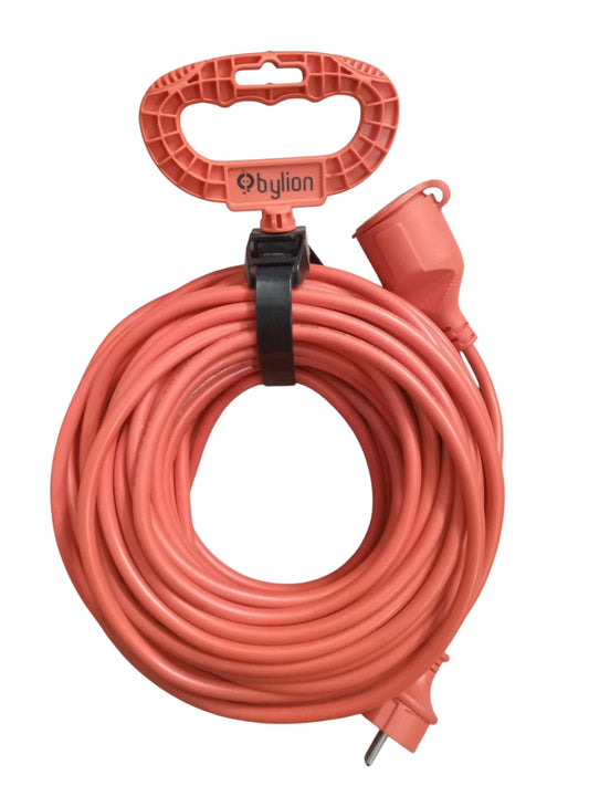 15 m, 16A copper extension cable 3x1.5mm2, IP44 with plug connection, French type