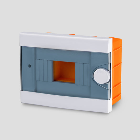 ARS Modulair Schaltkasten 2-6 MOD (2-6 Sicherungen), Kunststoff Einbau-Schaltkasten, transparente Tür IP40, 341213