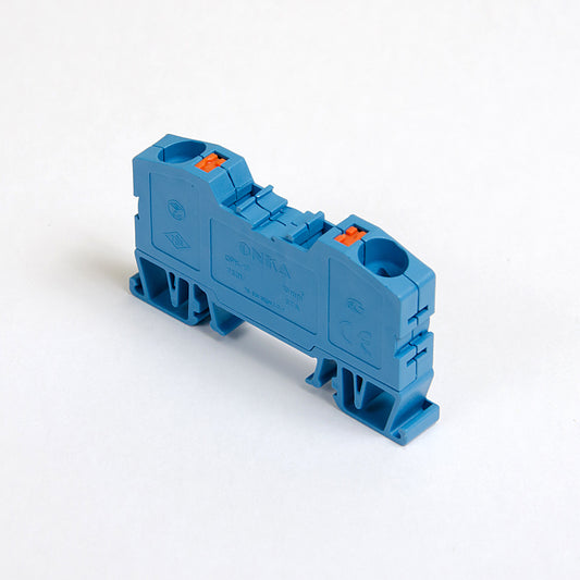 ONKA 10mm2 Federleistenverbinder Anschlussblock DIN-Schienenklemmen 2-draht blau, 1020047