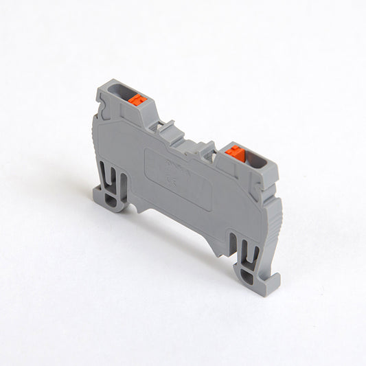 ONKA 1,5mm2 veerrailklemmenblok DIN-railklem 2-draads grijs, 1020002