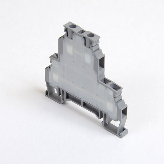 ONKA 2,5mm2, 2-adrige Schraubenschienenklemmenblock DIN-Schienenklemmenblock 4-adrig grau, 1010332
