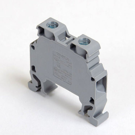 ONKA 6mm2 Schroefrailklemmenblok DIN-railklem 2-draads grijs, 1010032