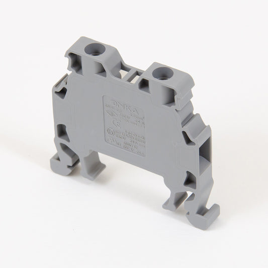 ONKA 2,5mm2 Schroefrailklemmenblok DIN-railklem 2-draads grijs, 1010012