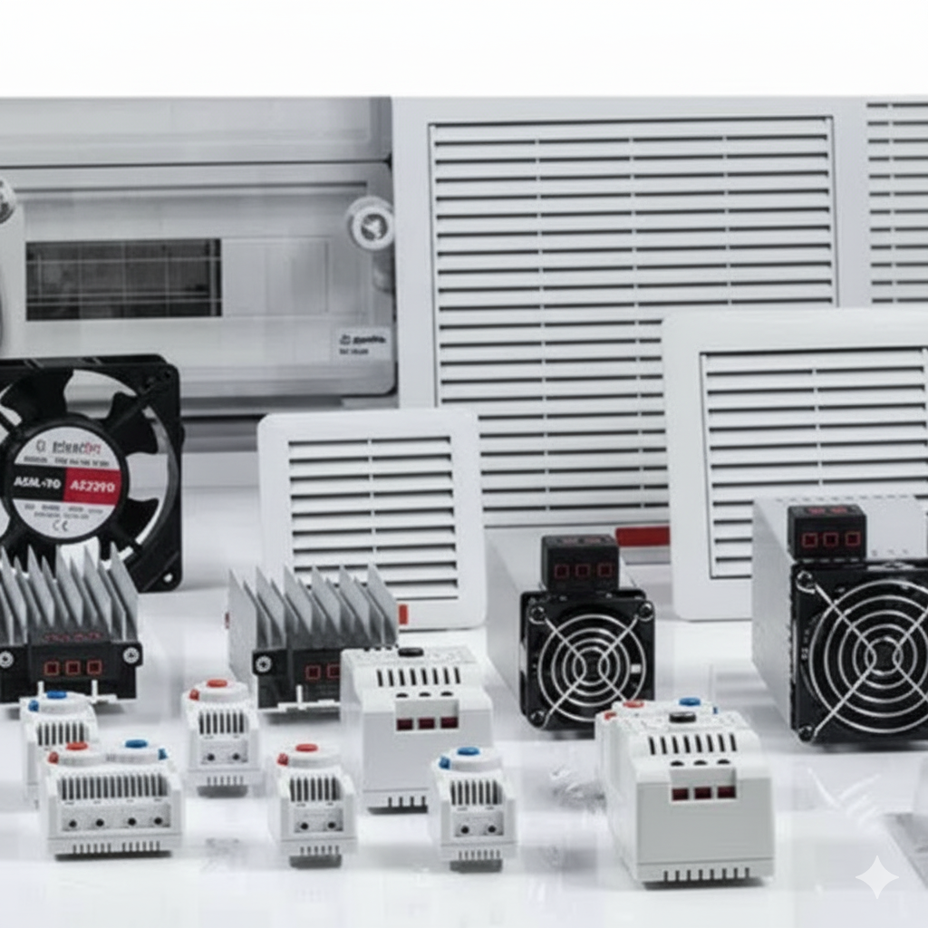 Klimaatbeheersing en ventilatie van schakelkasten