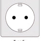 4x rubber contactdoos "rubber" oranje met deksel hermetisch IP44, 250V, 16A, SCHUKO 2P+Z, 4KMP-F-O, Bylion