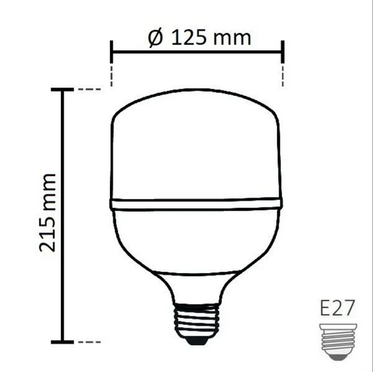 NOAS 50W (350W) LED lamp TORCH type, Koud wit / 6500K, 4290 Lm, YL95-5001