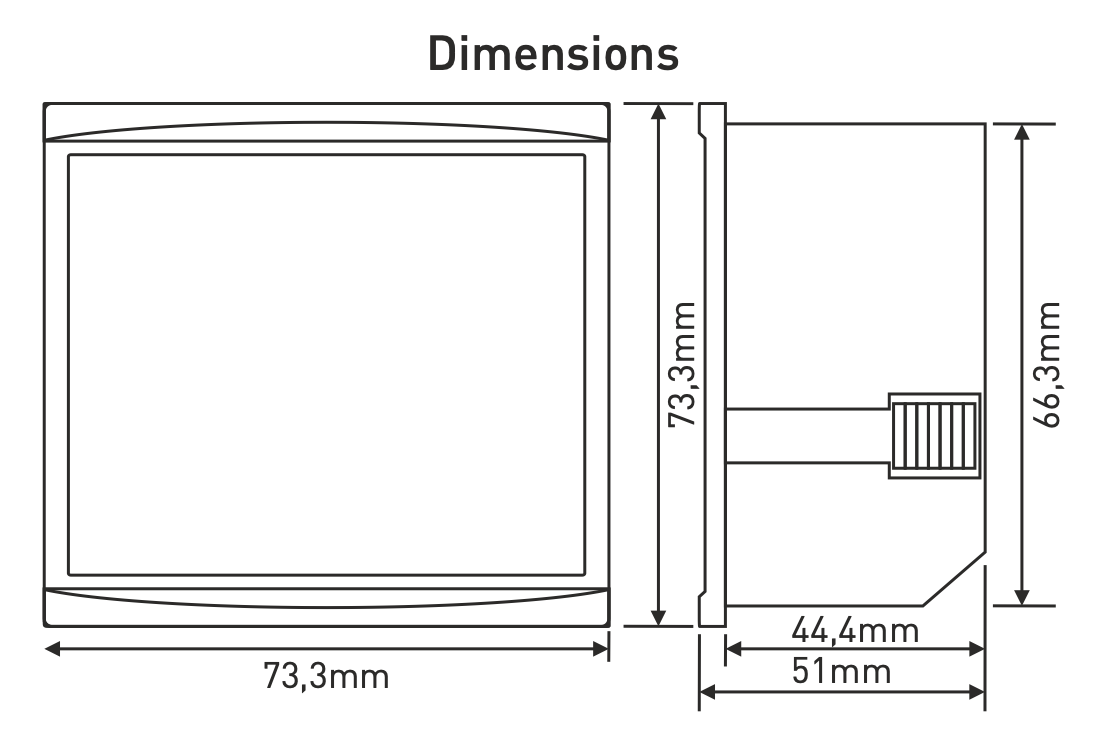 Asymmetrisches 2×2 LED-Display für Panel-/Türmontage 230VAC