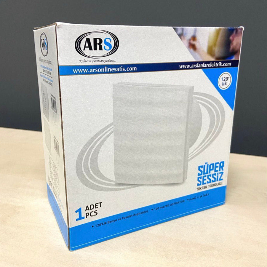 Alize ARS - axiale wandventilator voor badkamer / toilet wit met rooster stil 120mm, 180 m3/h, 348563