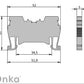 ONKA 1,5mm2 Federleistenverbinder Anschlussblock DIN-Schienenklemmen 2-draht blau, 1020005