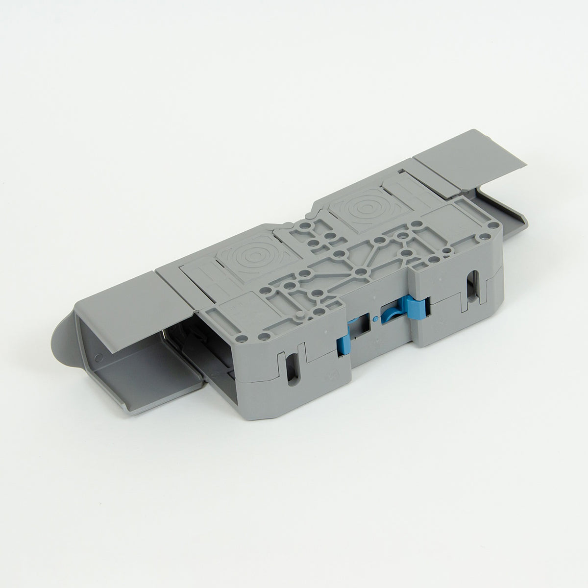 ONKA 150mm2 M12 Schroefrail klemmenblok DIN-rail met beschermkap, grijs, 1030088