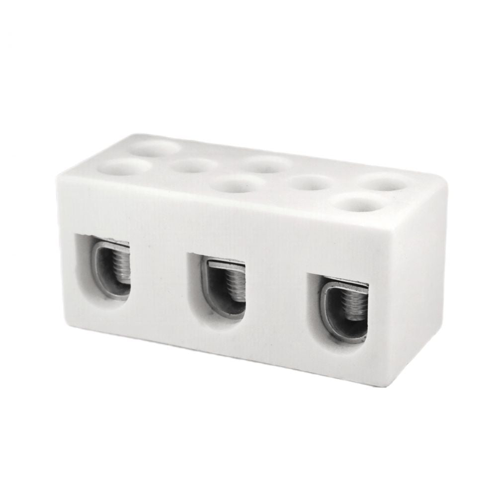 ONKA 25mm2 / 3-Spoels Steatit / Keramisch / Porseleinen Stekker - PORCELAIN TERMINAL BLOCK, 1070013