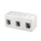 ONKA 25mm2 / 3-Bobines Steatit / Céramique / Fiche en Porcelaine - BLOC DE TERMINAISON EN PORCELAINE, 1070013
