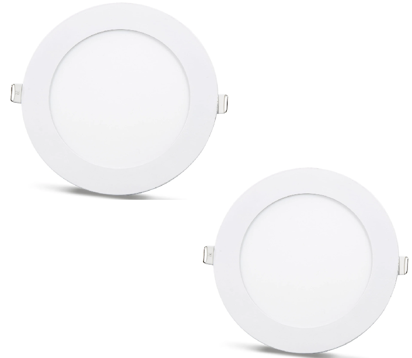 2 stuks - SLIM LED paneel wit / 4000K 18W / 1620Lm rond inbouw (voeding inbegrepen) 4000K YL10-1807