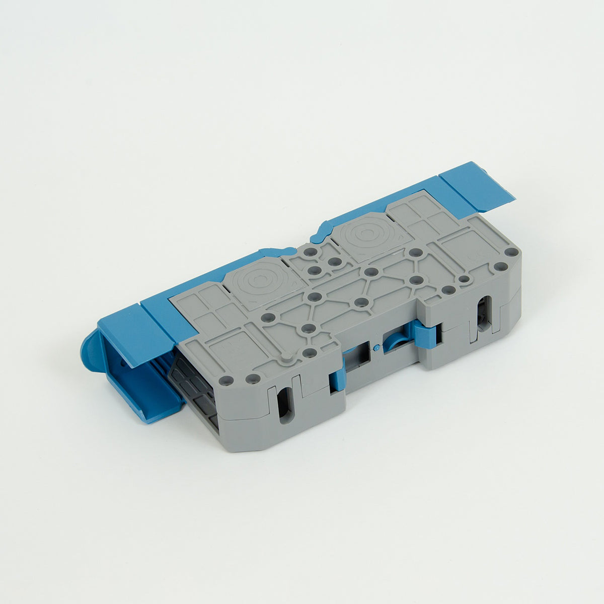 ONKA 95mm2 M8 Schroefrail klemmenblok DIN-rail met beschermkap, blauw, 1030062