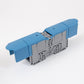 ONKA 120mm2 M10 Schraubenschienenverbinder Anschlussblock DIN-Schiene mit Schutzkappe, blau, 1030076