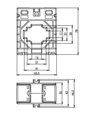 ONKA Stromtransformator - STROMTRANSFORMATOR 400/5A, 40MM, KLASSE 0.5S, 2.5VA (TK404005303 / 80011766)