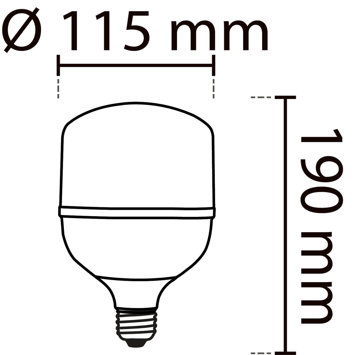 NOAS 40W (300W) LED lamp TORCH type, Cold white / 6500K, 3600 Lm, YL95-4001