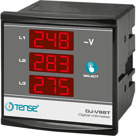 DJ-V96T Panel-mounted digital three-phase voltmeter for AC