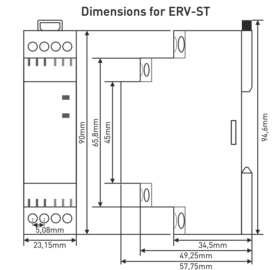 Bistable memory relay / Start-Stop relay, pulse pulse / Pulse switch