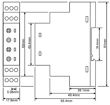 Multifunktionales Zeitrelais Zeitbereich: 0,1 s - 30 h 12V-240V AC/DC