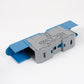 ONKA 120mm2 M10 Schraubenschienenverbinder Anschlussblock DIN-Schiene mit Schutzkappe, blau, 1030076