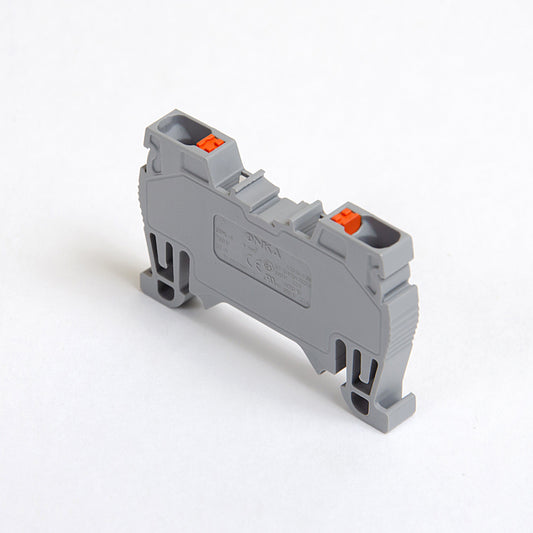 ONKA 4mm2 spring rail connector terminal block DIN-rail terminal block 2-wire gray, 1020024