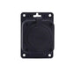 Steekcontactdoos, Frans type E (pin), zwart "rubber" voor opbouw 250V, 16A, IP44, 2P+Z, 1KMP-E, Bylion