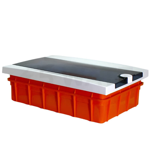 ARS Modulair schakelbord 12 MOD (12 zekeringen), kunststof inbouw-schakelkast, transparante deur IP40, 341219