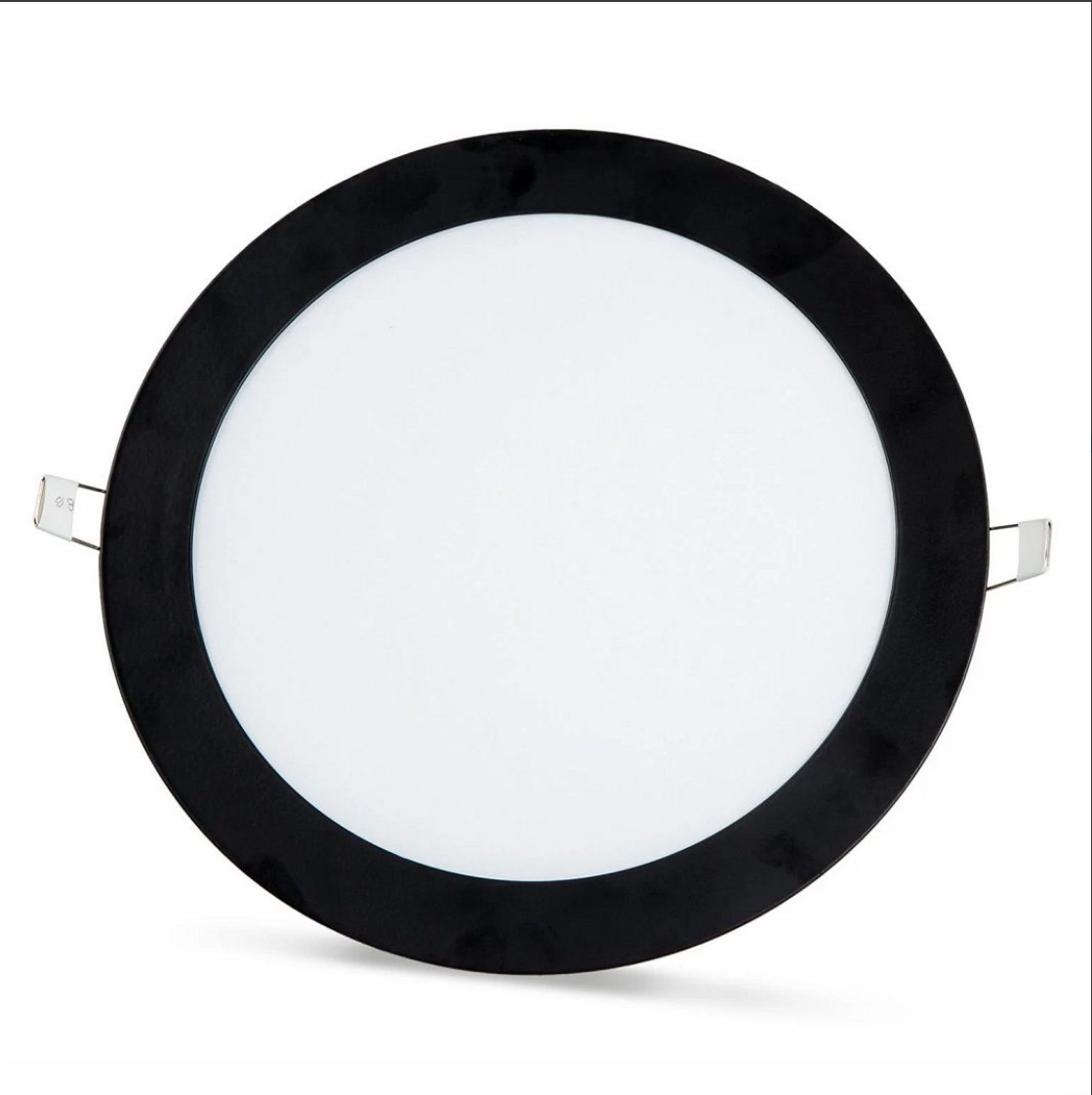 2 Stück - SLIM LED Panel schwarzer Rahmen kaltweiß /6500K 18W / 1620Lm rund Einbau (Netzteil enthalten) 6500K YL10-1800-S