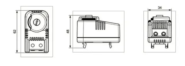 Bimetal thermostat 0-60C NC, PTHT, Plastim