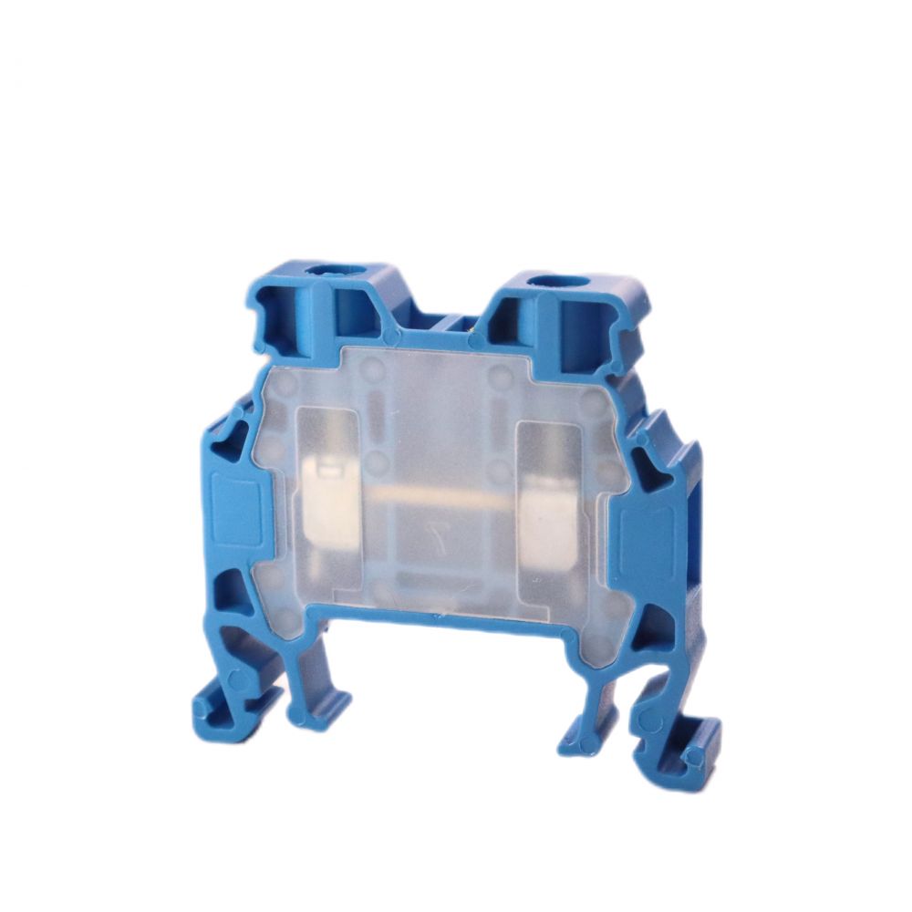 ONKA 4mm2 bloc de bornes à rail à vis, bornes rail DIN 2 fils bleu, 1010025