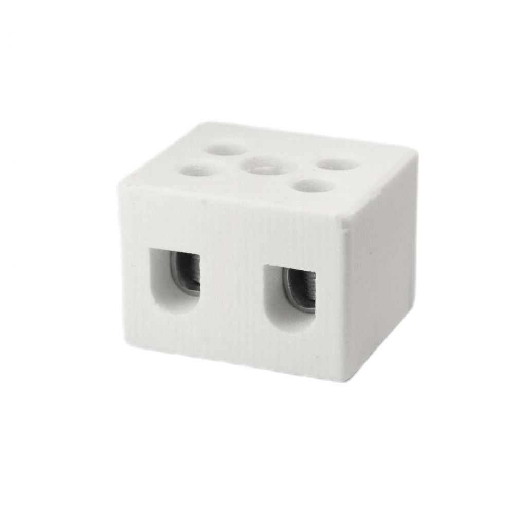 ONKA 0.75-1.5mm2 / 2-wire Steatite / Ceramic / Porcelain Plug - PORCELAIN TERMINAL BLOCK, 1070001