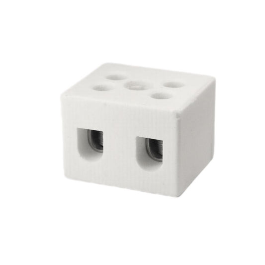 ONKA 0,75-1,5mm2 / 2-draads Steatiet / Keramisch / Porzellan Stecker - PORZELLAN TERMINAL BLOCK, 1070001