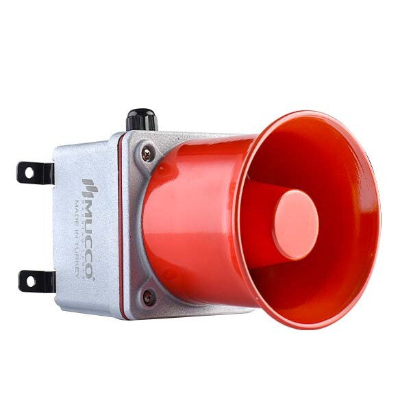 ES120 Heavy Duty horn, cast metal, 7 tones, 85-250 V AC/DC