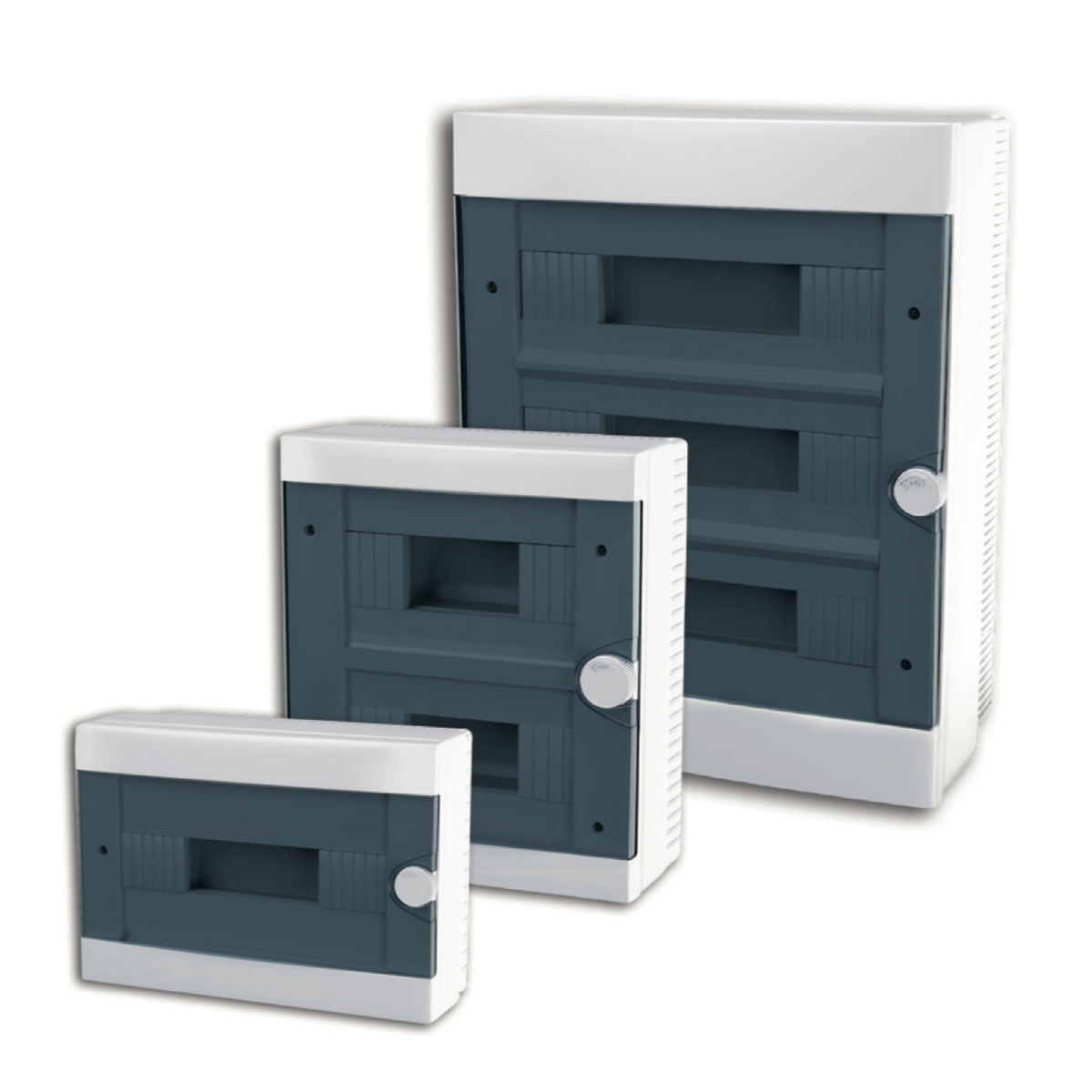 ARS Modulair Schaltkasten 2-6 MOD (6 Sicherungen), Aufputz-Schaltschrank, Kunststoff, transparente Tür IP40, 341212