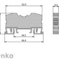 ONKA 10mm2 spring rail connector terminal block DIN-rail terminal block 2-wire gray, 1020044