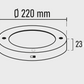 Plafonnier LED mince 20W avec capteur de mouvement PIR circulaire blanc froid / 6500K YL14-1810