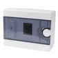 ARS Modulair Schaltkasten 2-6 MOD (6 Sicherungen), Aufputz-Schaltschrank, Kunststoff, transparente Tür IP40, 341212